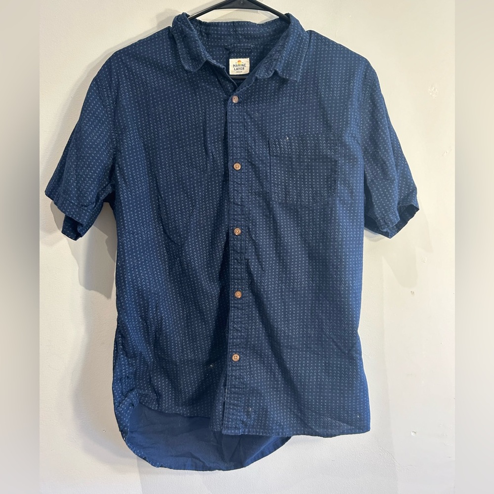 Men’s Short Sleeve Button Down - Marine Layer - Size M